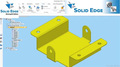 solid edge sheet metal drawing